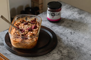 Raspberry White Choc Baked Oats Recipe